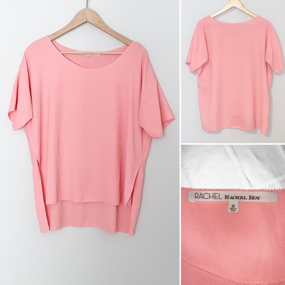 Rachel Roy Pink Crewneck Blouse - M - Picture 1 of 6